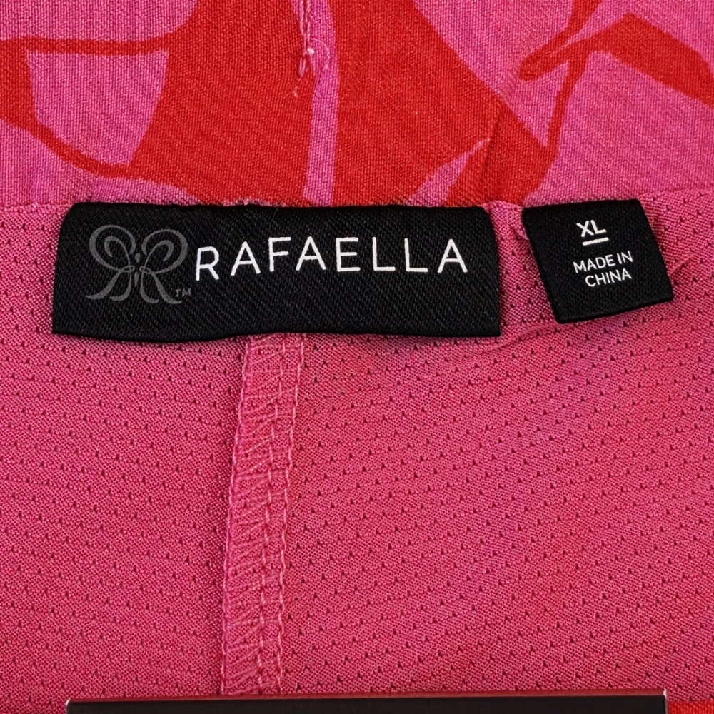 Rafaella Fuchsia & Red Tropical Leaf Pattern Skort Size XL - Picture 5 of 7
